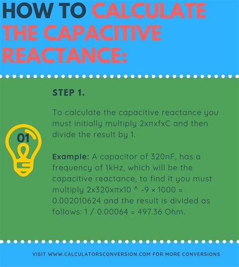 Capacitive reactance calculator Xc, formula and examples