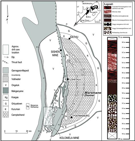 Regional geological map of the Postmasburg manganese field with ...