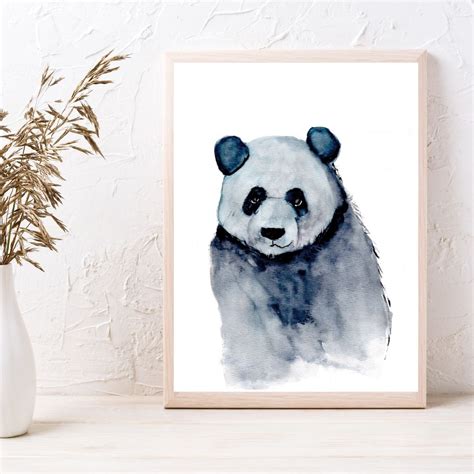 Watercolor Panda Digital Download - Laurel Beard