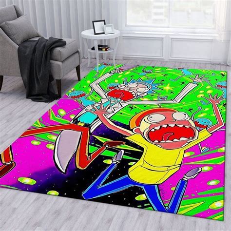 Rick And Morty Christmas Gift Rug Living Room Rug Home Decor Floor Decor - Indoor Outdoor Rugs ...