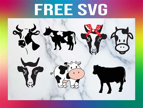 7 Free Cow SVGs