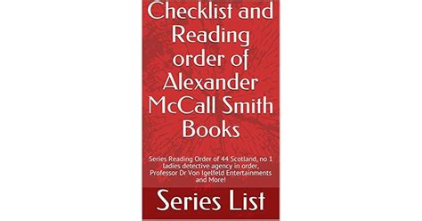 Alexander McCall Smith Books Checklist and Reading Order: Series ...