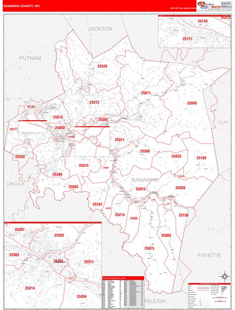 Kanawha County Map Cards