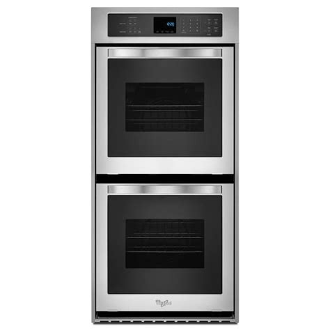 Whirlpool Self-Cleaning Double Electric Wall Oven (Stainless Steel) (Common: 24 Inch; Actual: 23 ...