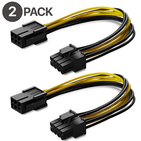 6 Pin to 8 Pin PCIe Adapter, 6 to 8 Pin PCI Express Power Connector, PCIe 4.0 Graphics Card GPU ...