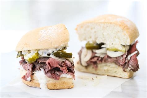 Sirloin Steak Sandwiches with Horseradish Sauce | foodiecrush