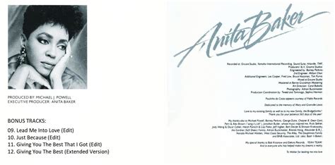 Anita Baker - Giving You The Best That I Got (EXPANDED EDITION) (1988) CD - The Music Shop And More