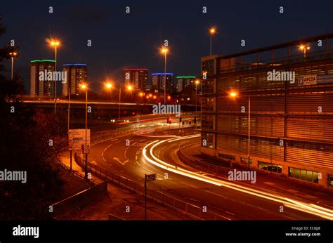 Castle Street and high rise flats at Townhead in Glasgow, Scotland ...