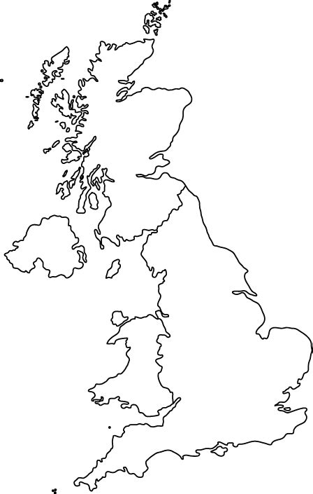 Outline Map Of The Uk Printable