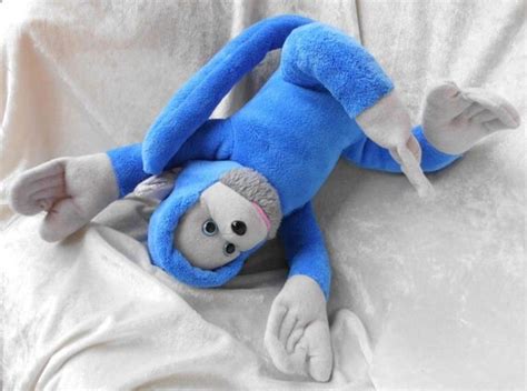 BLUE MONKEY soft toy stuffed monkey blue stuffed animal