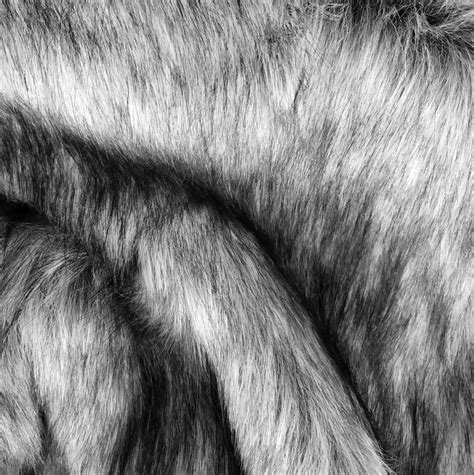 Realistic faux fur fabric, soft and silky effect – Grey | furfabric.lt