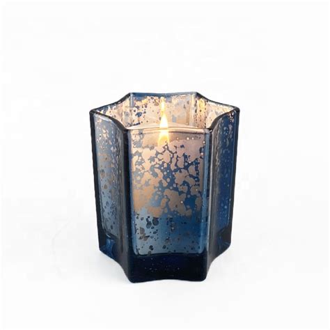 electroplated silver inside glass candle jar, High Quality Luxury Color Electroplated Inside ...