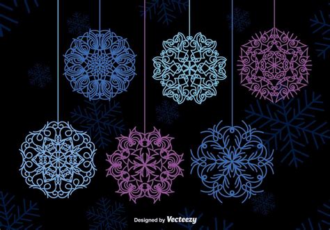 Winter snowflakes 95032 Vector Art at Vecteezy