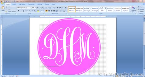 Free download How To Create a Monogram Using Microsoft Word In My Own Style [550x293] for your ...