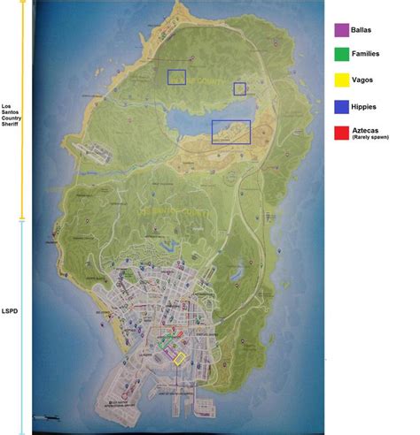 GTA 5 Gang territories Map and spawn places. - GTA V - GTAForums