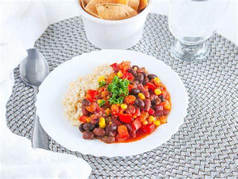 Vegetarian Stew Recipe with Beans and Rice - The Picky Eater