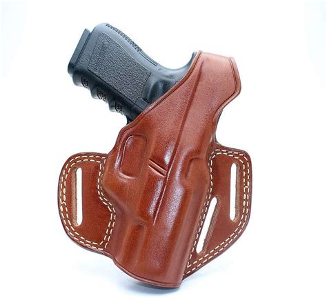 Amazon.com : MASC Premium Leather Three Slot Pancake Concealed Carry OWB Holster with Thumb ...