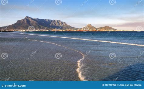 Cape Town As Viewed from Lagoon Beach in Milnerton Stock Photo - Image of tourism, outdoors ...