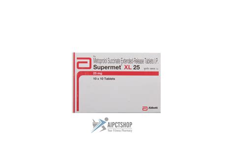 Buy Supermet (Metoprolol) 25 mg 100 tablets online - aipctshop.com