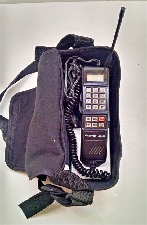 Vintage Bag Phone AMERITECH AC-250 MOTOROLA Mobile Car Brick Phone Powers On! #Motorola ...