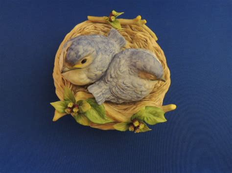 Cybis Porcelain Birds in Nest from tottysantiques on Ruby Lane