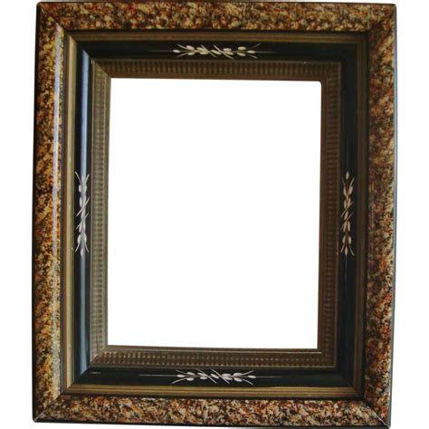 Antique Wood Picture Frame 19c Victorian Eastlake Aesthetic Ebonized ...