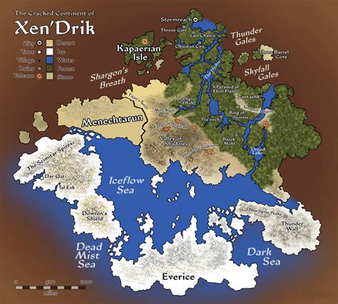 Eberras - cracked Continent of Xen'Drik by FilKearney on DeviantArt