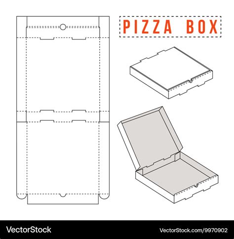 Pizza Box Template SVG