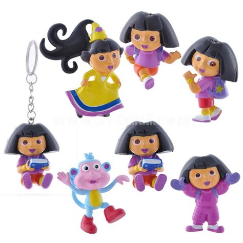 Dora the Explorer Dora and Boots Action Figure/Garage Kits PVC 6pcs/Kit - SYGMALL