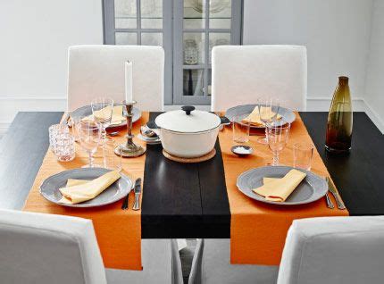 Bring the season to the table with colorful table runners as place settings. Ikea Dining Room ...