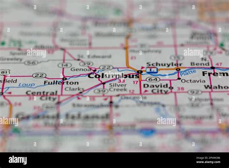 Columbus nebraska map hi-res stock photography and images - Alamy