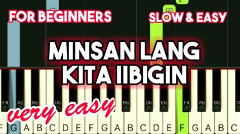 ARIEL RIVERA - MINSAN LANG KITA IIBIGIN | SLOW & EASY PIANO TUTORIAL - YouTube