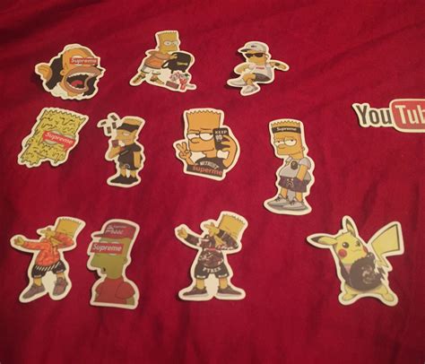 bart simpson supreme stickers my mom gave me : r/CartoonGangsters