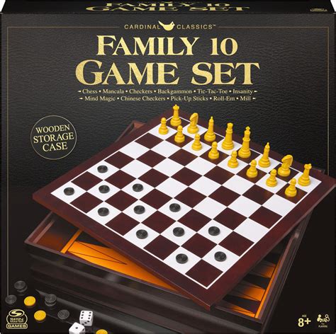 Family 10 Classic Games Set, for Families and Kids Ages 8 and up ...