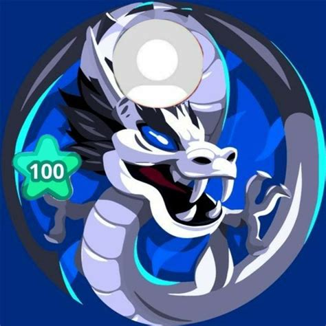 a dragon with its mouth open in front of a blue and white circular ...