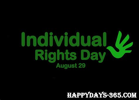 Individual Rights Day - August 29, 2019 | Happy Days 365