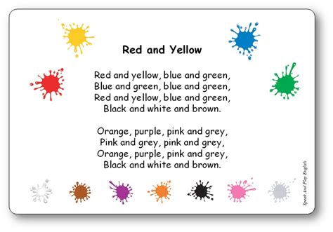 Red and Yellow, Blue and Green - A Colour Song with Lyrics in French and in English