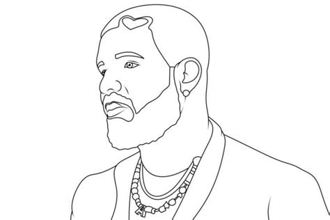 Rapper Drake coloring page - Download, Print or Color Online for Free