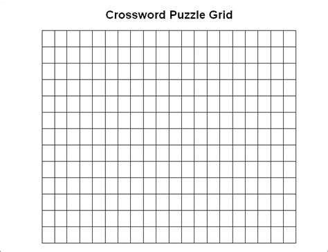 Free Blank Crossword Puzzle Template Printable - Printable Templates