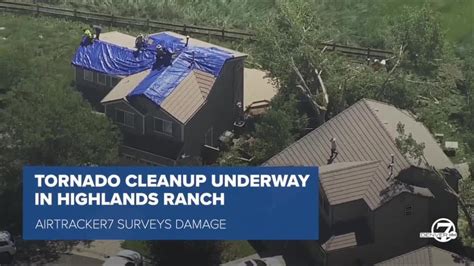 Highlands Ranch tornado damage from AirTracker7