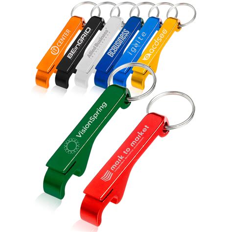 Personalized Bottle Opener Metal Keychains | KEY06 - DiscountMugs