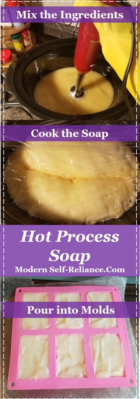 the process for making homemade soaps is shown