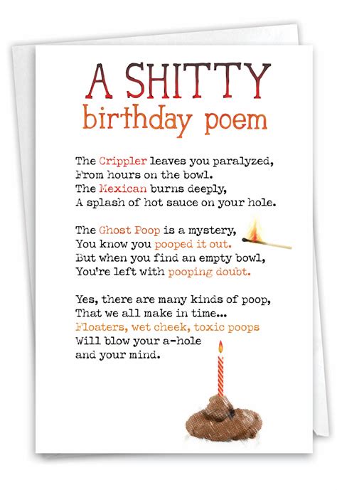 Shitty Poem: Funny Birthday Greeting Card