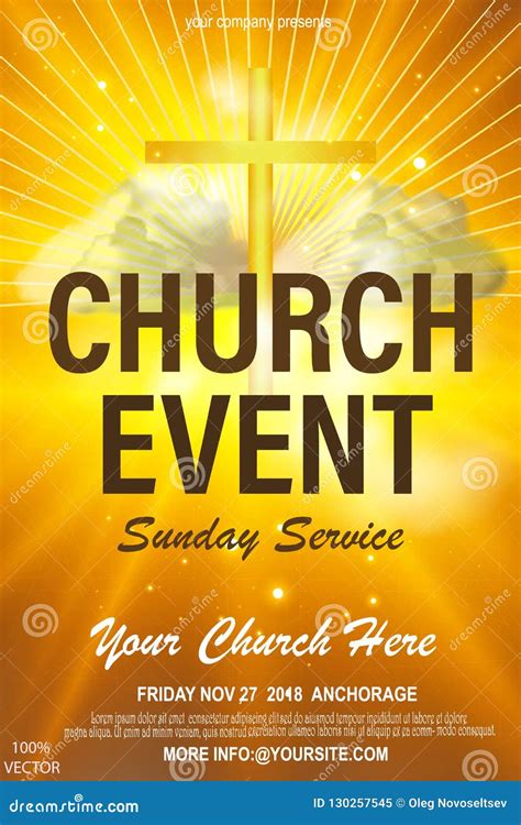 Christian Invitation Poster Template. Religious Flyer Card for Church ...