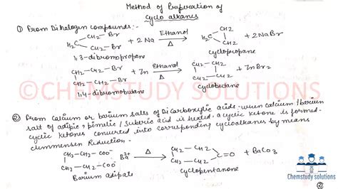 POC||B.Pharm||3 Semester||Cycloalkanes||Reactions of Cyclopropane ...