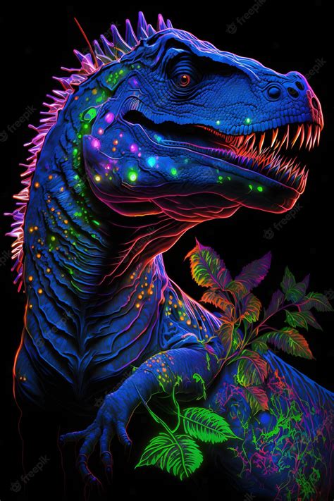 Premium Photo | A dinosaur with a black background and the words'dinosaur'on it