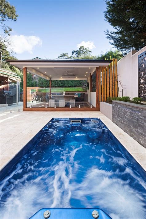 Outdoor Swim Spa, Swim Spa Deck, Outdoor Pool Area, Swimming Pool Landscaping, Spa Pool, Pool ...