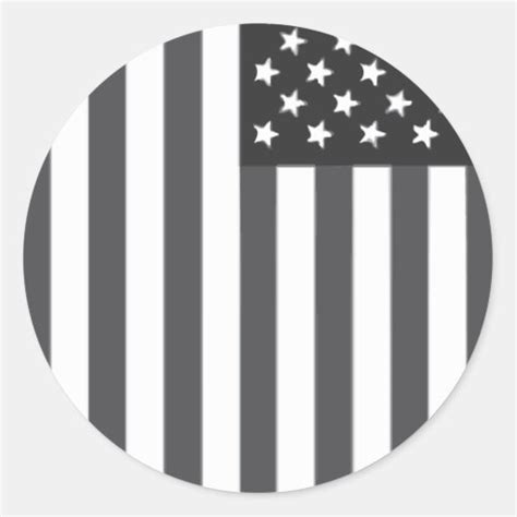 American Flag Subdued Classic Round Sticker | Zazzle