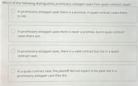 Solved Which of the following distinguishes promissory | Chegg.com