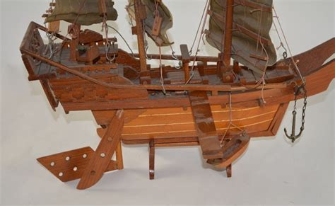 Chinese Wooden Model Junk Ship | EBTH